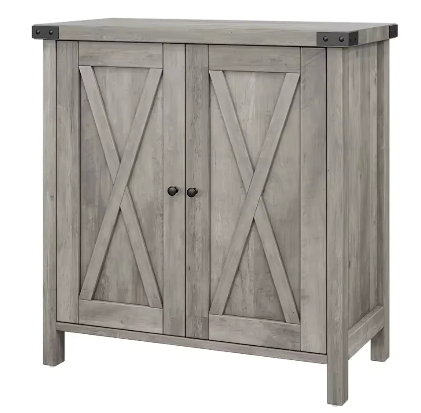 2-Deurs Farmhouse Buffetkast – Opbergkast met Verstelbare Planken, 40×76×80 cm - Afbeelding 8