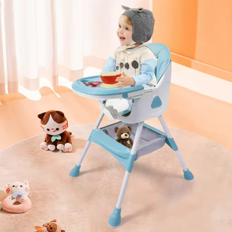 2-in-1 Baby Eetstoel met Voetsteun en Afneembaar Blad – Verstelbaar en Veilig - Afbeelding 7