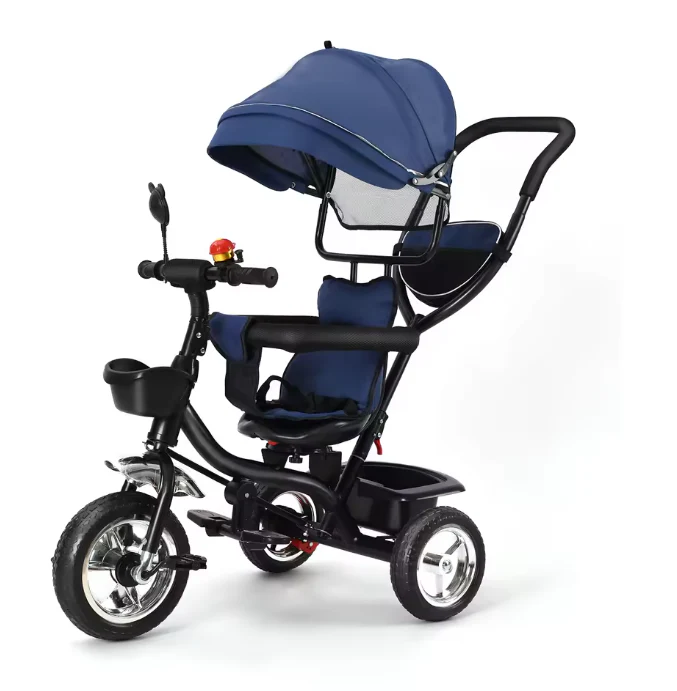 Driewieler met Duwstang en Draaibare Zitting – Met Luifel en Accessoires, Tot 25 kg - Afbeelding 9