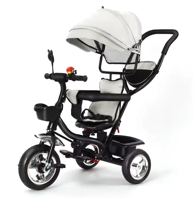Driewieler met Duwstang en Draaibare Zitting – Met Luifel en Accessoires, Tot 25 kg - Afbeelding 5