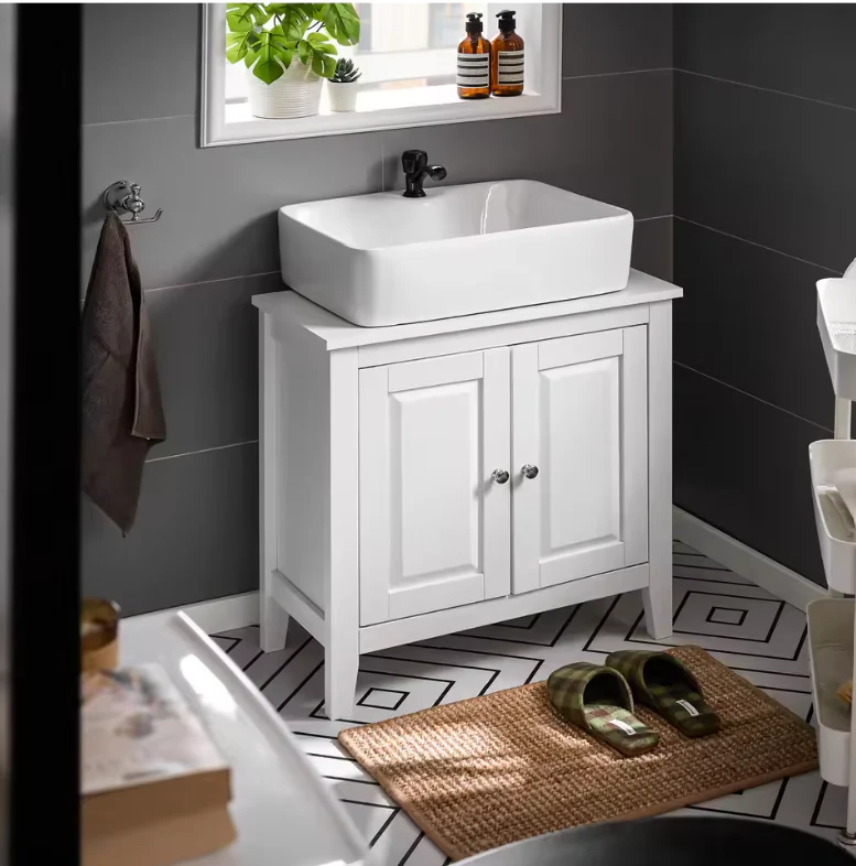 Badkamerkast Onder Wastafel met 2 Deuren – Compact Opbergmeubel voor Badkamer - Afbeelding 4
