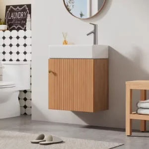 Hangend Badkamermeubel met Wastafel 46 cm – Compact en Modern