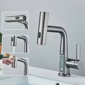 Digitale Waterval Wastafelkraan – Mengkraan met Temperatuurdisplay