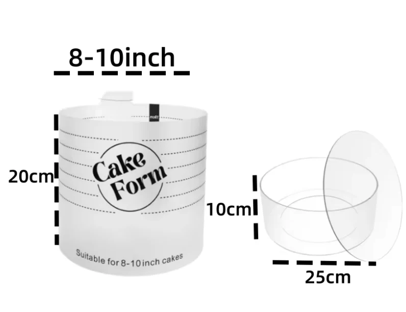 Verstelbare Taart Ring – Acryl Bakring voor Taart, Mousse en Dessert - Afbeelding 5