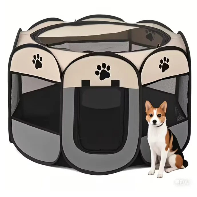 Opvouwbare Huisdierbox voor Honden en Katten – Draagbare Speelren van Oxford Stof - Afbeelding 2