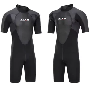 Heren Shorty Wetsuit 3 mm – Neopreen Duikpak met Rits, Flexibel en Isolerend