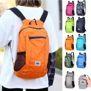 Opvouwbare Rugzak 20L – Lichtgewicht Outdoor Backpack voor Reizen, Wandelen en Fietsen