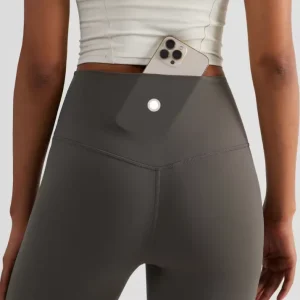 Dames High Waist Yoga Legging – Sport Cropped Legging met Achterzak voor Fitness en Training