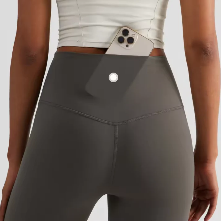Dames High Waist Yoga Legging – Sport Cropped Legging met Achterzak voor Fitness en Training