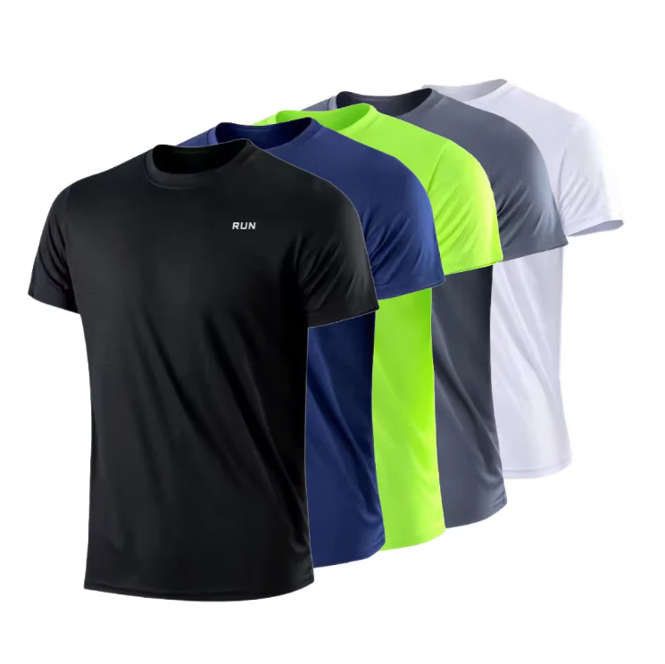 Heren Sportshirt Sneldrogend – Lichtgewicht Gym T-shirt met Ronde Hals voor Hardlopen en Training - Afbeelding 2
