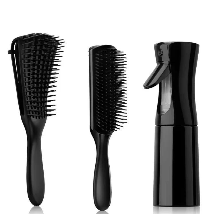 12-delige Haarverzorgingsset – Ontklitborstels, Sprayfles 200 ml, Kam en Hoofdhuid Massageborstel - Afbeelding 6
