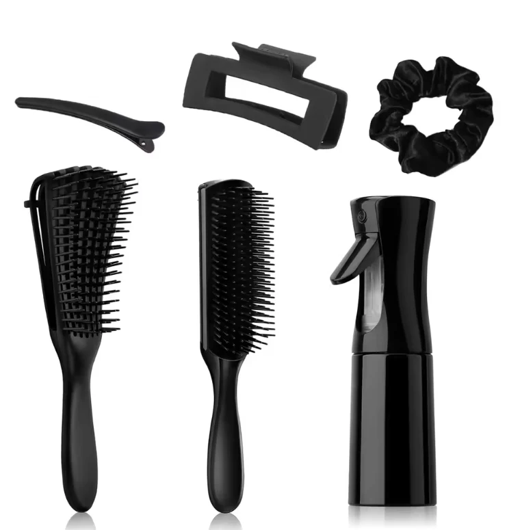 12-delige Haarverzorgingsset – Ontklitborstels, Sprayfles 200 ml, Kam en Hoofdhuid Massageborstel - Afbeelding 7
