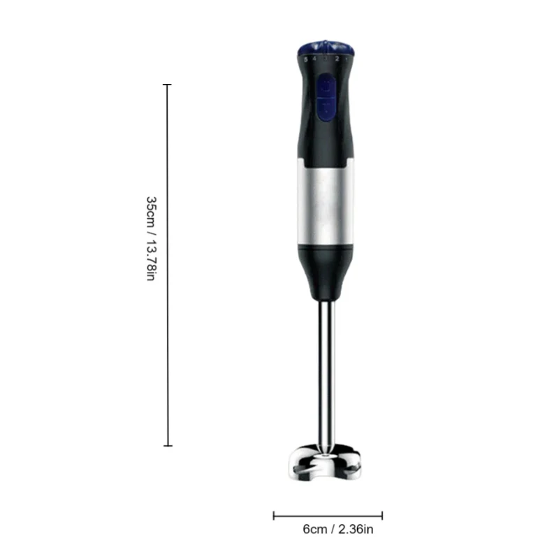 Staafmixer 4-in-1 1000W – RVS Handblender met Kom, Hakmolen en Garde - Afbeelding 4