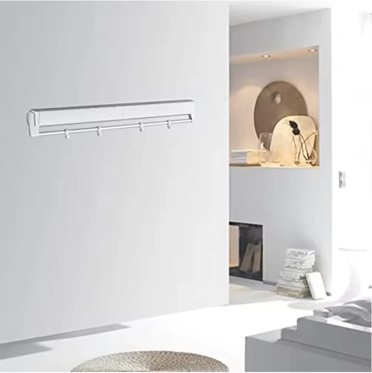 Wand Droogrek Opvouwbaar – 7 Stangen met Haken en Handdoekrek - Afbeelding 6