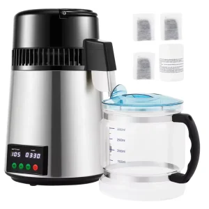 Waterdistilleerder 4L – Elektrische Waterfilter met Touchscreen en 1L/u Zuivering