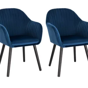 Set van 2 Gestoffeerde Eetkamerstoelen – Armleuning, Ergonomisch, Modern