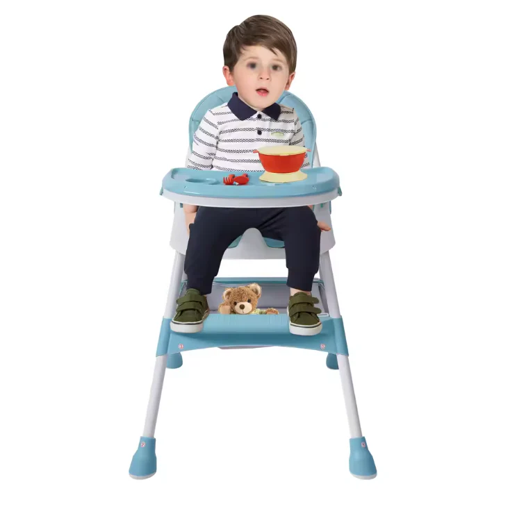 2-in-1 Kinderstoel voor Baby & Peuter – Met Voetsteun en Dienblad - Afbeelding 2