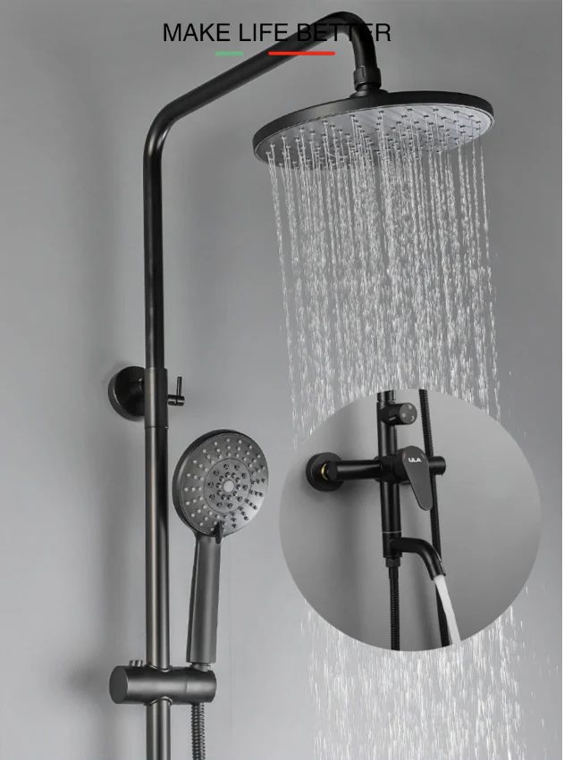 RVS Regendouche Set met Waterval Douche en Mengkraan – Warm en Koud - Afbeelding 9