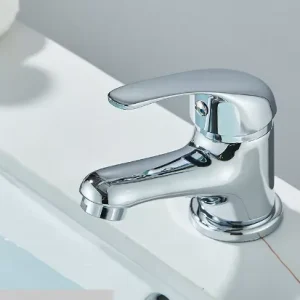 Verchroomde Wastafelkraan met Mengfunctie – Warm en Koud Water