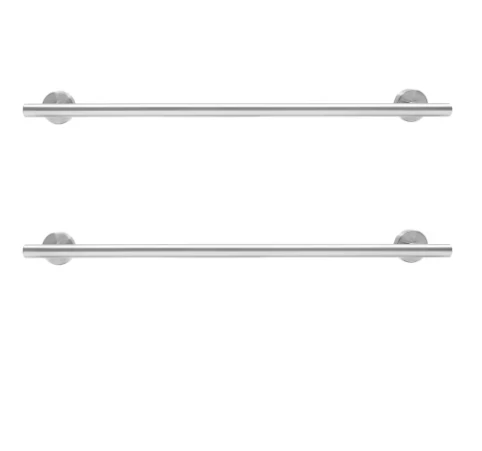 Set van 2 Wandgemonteerde Handdoekhouders – Metalen Handdoekrails 60 cm, Modern en Strak - Afbeelding 5