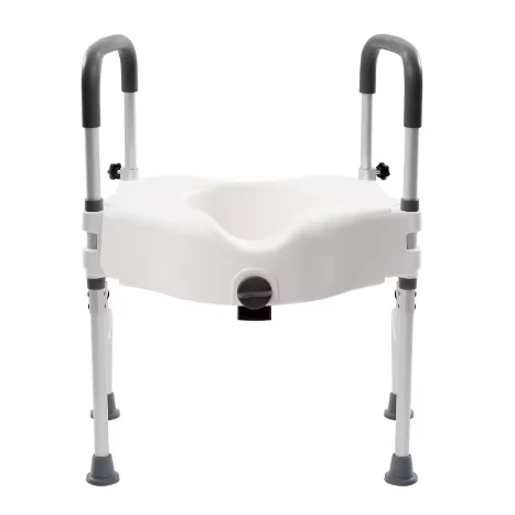3-in-1 Verstelbaar Toiletframe met Armleuningen en Toiletbrilverhoger - Afbeelding 2