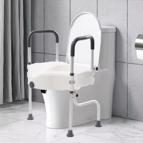 3-in-1 Verstelbaar Toiletframe met Armleuningen en Toiletbrilverhoger - Afbeelding 8