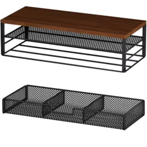 2-Laags Monitor Standaard met Lade – Bureau Organizer en Computer Verhoger