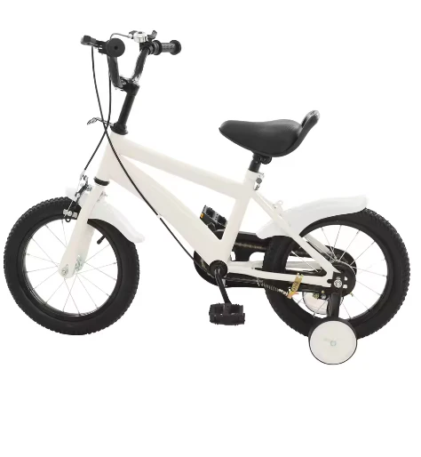 14 Inch Kinderfiets – Verstelbaar Zadel en Stuur met Zijwielen en Dubbele Remmen voor Beginners - Afbeelding 5