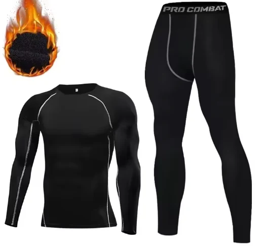 Heren Thermisch Ondergoed Set – 2-Delig Fleece, Warm, Compressie en Comfortabel - Afbeelding 9