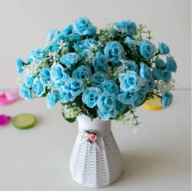 Kunst Mini Rozen Bloemboeket – Decoratieve Nep Rozen voor Woondecoratie - Afbeelding 2